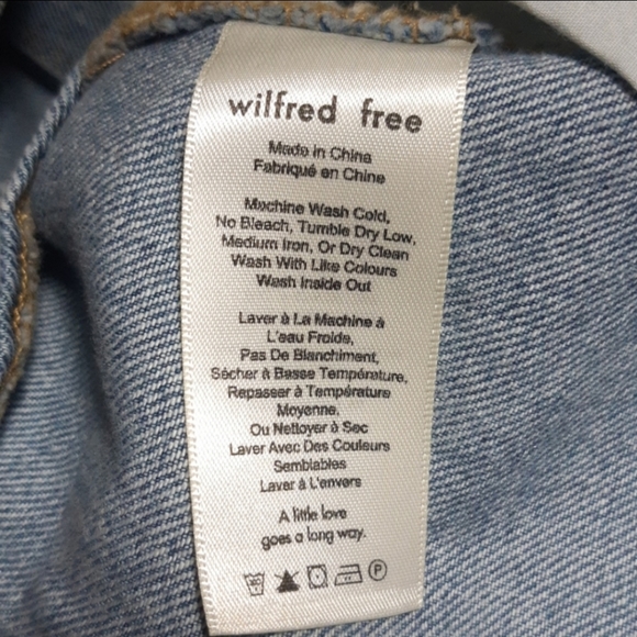 Wilfred Free Aritzia Button Front Denim Mini Skirt - Picture 7 of 12